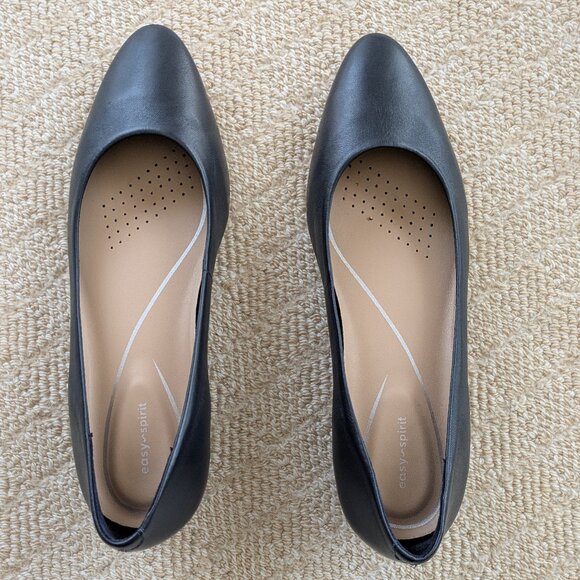 Easy Spirit Slip-On Low Heel Pumps, Navy - Picture 1 of 4